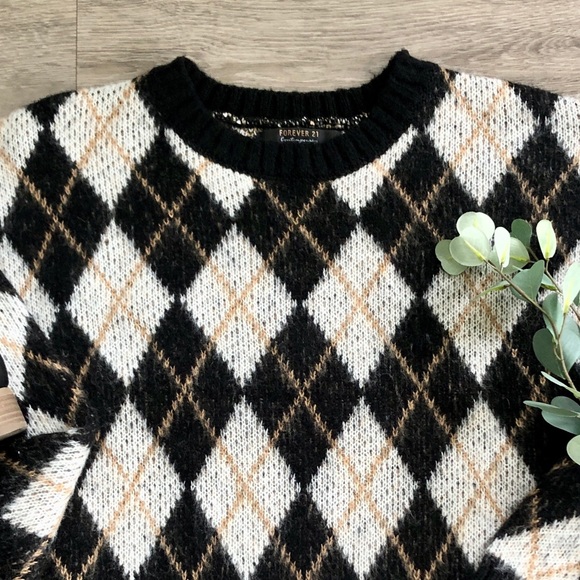 Retro Argyle Sweater (NWOT) - Picture 2 of 5